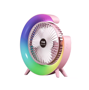 Lámpara de carga para correr, ventilador de escritorio para dormitorio, carga USB, doble uso, lámpara de mesa de viento grande para oficina, ventilador de escritorio recargable colorido