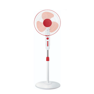 Nuevo ventilador de pie con ajuste de temporizador de oscilación de material de cuerpo de PP de 16 pulgadas