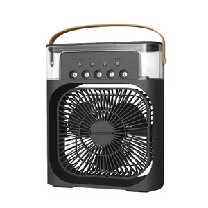 Mini ventilador de refrigeración portátil para aire acondicionado, cargador USB con nebulización, con luz para uso doméstico y exterior