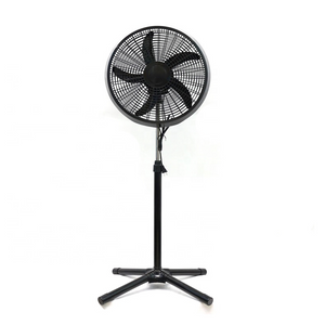 Parrilla de plástico con base X-Cross de alta calidad, ventilador de pie eléctrico de alta velocidad de 18 pulgadas