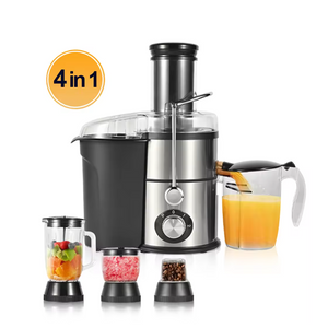 Extractor de jugo eléctrico doméstico multifunción 4 en 1 y licuadora exprimidora con protección contra sobrecarga
