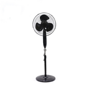 Ventilador de pie de altura ajustable con refrigeración de verano caliente de 16 pulgadas con base redonda 