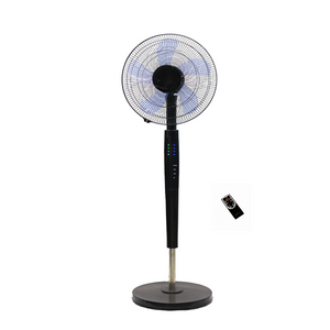 Fan plástica de alta calidad del pedestal del color negro de la fan del soporte de 16 pulgadas con la base redonda con control remoto