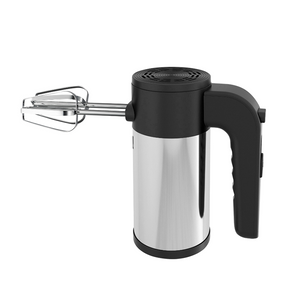 Potente batidora de mano con 5 velocidades y batidora de cocina de mano Turbo de acero inoxidable, incluye batidores y ganchos para masa